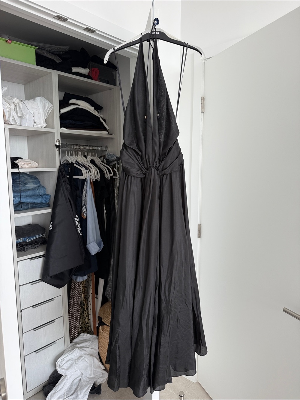 Zimmermann Rhiannon Black Halter Twist-Front Maxi Dress size 1 - Picture 8 of 9